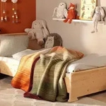 Biederlack Wohndecke Young & Fancy Woodland 150x200 cm - orange;beige;gr&uuml;n