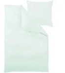 Curt Bauer Uni Mako-Satin Bettw&auml;sche 135x200 cm + 80x80 cm | silberjade - gr&uuml;n