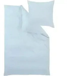 Curt Bauer Uni Mako-Satin Bettw&auml;sche 135x200 cm + 80x80 cm | azur - blau