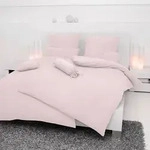 Janine Mako-Soft-Seersucker Bettw&auml;sche Piano 155x220 cm + 80x80 cm | zartrosa - pink