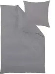 Curt Bauer Uni Mako-Satin Bettw&auml;sche 135x200 cm + 80x80 cm | mattsilber - grau