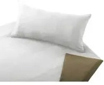Cotonea Wendebettw&auml;sche Bio Tandem Biber-Satin 155x220 cm + 80x80 cm | weiss-sand -