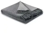Biederlack Plaid Warm Shades, 80% Wolle, 20% Kaschmir 130x170 cm | grau-silber - grau