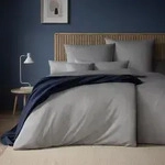 Estella Mako Interlock Jersey Bettw&auml;sche Uni Takoma 155x220 cm + 80x80 cm | grau -