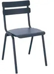 Stuhl One aus Aluminium, Retro Chic, stapelbar, Dunkelblau, ideal f&uuml;r Outdoor