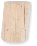 Hocker Block Eiche massiv, rundes Design, natur, H&ouml;he 38 cm, handgefertigtes Unikat