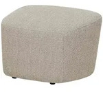 Hocker Lofty aus Boucle-Stoff, modernes Design, Natur, gepolstert und vielseitig