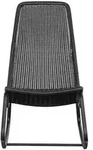 Schaukelstuhl Tom aus wetterfestem Poly-Rattan und Metall, modern, Outdoor,...