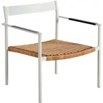 Gartensessel DK mit Armlehne aus Aluminium und Kunstrattan, modern skandinavisch,