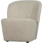 Sessel Lofty Boucl&eacute;-Stoff, modernes Design, Natur, gepolstert und komfortabel