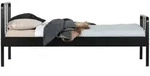 Bettgestell Mees aus Metall, modern, schwarz, inkl. Lattenrost, 90x200 cm