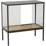 Pflanzenschrank Grower Greens, Schwarz - Aluminium, Glas mit 1 Boden