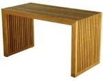 Gartenbank Tivoli aus massivem Teakholz, modern, naturfarben, 120 cm breit,