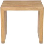 Hocker Tivoli aus Teakholz, massiv und modern, natur, robust f&uuml;r den Outdoor-Bereich