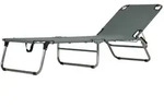 Gartenliege Amigo aus Aluminium, modern und wetterfest, salbeigr&uuml;n, 3-fach