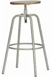 Barhocker Paris Metall und Multiplex, modern h&ouml;henverstellbar, taupe, robust und