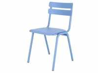Stuhl One aus Aluminium, stapelbar, Hellblau