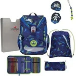 DerDieDas ErgoFlex Light LED Moon Mission Schulranzenset 5-teilig