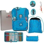 DerDieDas ErgoFlex Tiny Superflash Blue Ice Schulranzenset 5-teilig