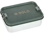 L&auml;ssig Brotdose Kinder - Edelstahl Lunchbox BOLD, dark olive
