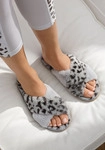 LASCANA Pantolette Damen grau-leo Gr.35