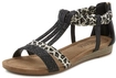 LASCANA Sandale Damen schwarz/leo Gr.36