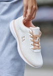 LASCANA Sneaker Damen wei&szlig;/lachsfarben Gr.42