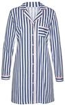 H.I.S Damen Nachthemd blau-wei&szlig;-peach Gr.32/34