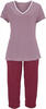 H.I.S Capri-Pyjama mehrfarbig Gr. 32/34 für Damen. Mit V-Ausschnitt. Lässig