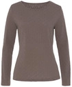 VIVANCE Langarmshirt Damen taupe Gr.32/34