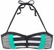 KANGAROOS Bandeau-Bikini-Top Damen schwarz-wei&szlig; Gr.32 Cup A/B