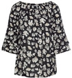 LASCANA Carmenbluse Damen schwarz-bedruckt Gr.34
