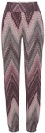 LASCANA Jerseyhose Damen sand-bordeaux bedruckt Gr.46