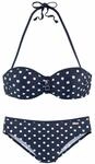 LASCANA B&uuml;gel-Bandeau-Bikini Damen marine-wei&szlig; Gr.32 Cup A
