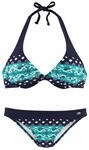 KANGAROOS B&uuml;gel-Bikini Damen marine-bedruckt Gr.34 Cup B