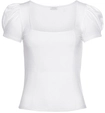 LASCANA Kurzarmshirt Damen wei&szlig; Gr.32/34