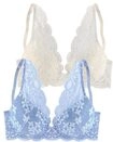 PETITE FLEUR BY LASCANA Push-up-BH Damen himmelblau+creme Gr.70A