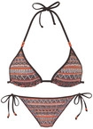 BUFFALO Triangel-Bikini Damen braun bedruckt Gr.36 Cup C/D