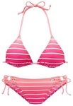 VENICE BEACH Triangel-Bikini Damen pink-gestreift Gr.32 Cup A/B