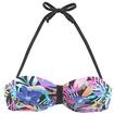 BENCH. Bandeau-Bikini-Top Damen schwarz-bedruckt Gr.34 Cup B