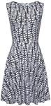 BEACHTIME BY LASCANA Jerseykleid Damen dunkelblau-wei&szlig;-bedruckt Gr.34