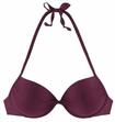 LASCANA Push-Up-Bikini-Top Damen bordeaux Gr.32 Cup A