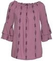 LASCANA Carmenbluse Damen lila-bedruckt Gr.34