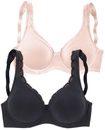 PETITE FLEUR BY LASCANA T-Shirt-BH Damen puder+schwarz Gr.75B