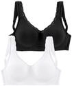 PETITE FLEUR BY LASCANA Soft-BH Damen schwarz+wei&szlig; Gr.75