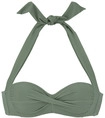 LASCANA B&uuml;gel-Bandeau-Bikini-Top Damen oliv Gr.40 Cup E