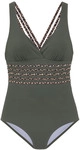 LASCANA Damen Badeanzug oliv-leo Gr.40 Cup B