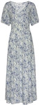 BUFFALO Maxikleid Damen blau-bedruckt Gr.34