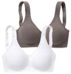 PETITE FLEUR BY LASCANA Entlastungs-BH Damen taupe+wei&szlig; Gr.75B