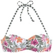 VENICE BEACH Bandeau-Bikini-Top Damen wei&szlig; bedruckt Gr.40